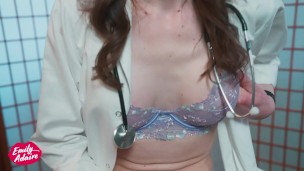 CUM DONATION – trans doctor wants your cum! German JOI with subtitles