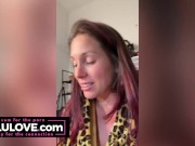 Big boobs babe flexing muscles naked in mirror, tiny bikini, big cumshot on tits, boobjob JOI dirty talk - Lelu Love 5/16