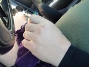 Cumming in friends panties while driving almost caught 1/16