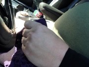 Cumming in friends panties while driving almost caught 8/16