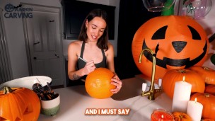 TOPLESS PUMPKIN CARVING