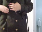 Cheating wife wears only a coat to visit fuck buddy