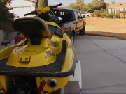 Ebony girl gets pounded by white cock while her friend masturbates beside her 4/16