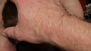 Blindfolded slut sucks cock