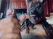 WEREWOLF GROWLING WHILE MASTURBATING!!