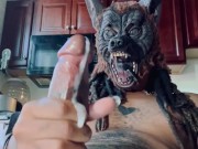 WEREWOLF GROWLING WHILE MASTURBATING!! - Screenshot 15 of 16 - Huge Cumshot