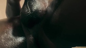 Stroking her Real Life Dildo Huge BBC till it Cums Part 2