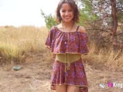 Another outdoor fuck for sexy Elena de la Vega and an inexperienced dude! 2/16