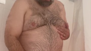 Chubby Man Comes In Shower For You/Full Body