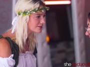 Busty Babe Seduced By Lesbian Witch 4/16