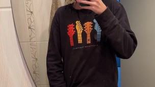 Massaging my big twink dick