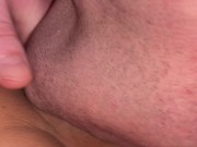 Cunilingus close-up. Female orgasm. Amateur porn