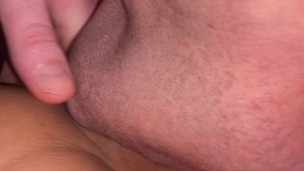 Cunilingus close-up. Female orgasm. Amateur porn
