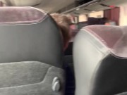 Thick cock showing off inside the travel bus