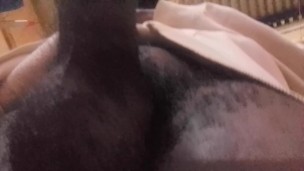 Massaging my Huge nice dick alone in the house