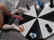 Wheel Of DILDOS! BBC, Huge Cock and DP dildo Round 2/16