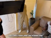 Your wife has amazing tits! - technician fucks with an interracial couple 1/16