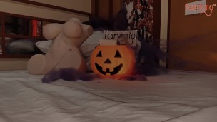 Dirty witch uses a Tantaly doll for her ritual and gets cum in her pussy - Filipina Porn Video