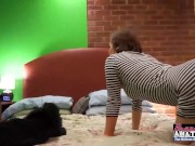 Petite Brunette Kylie Sucks A Big Cock And Gets Her Tight Ass Fucked! 3/16