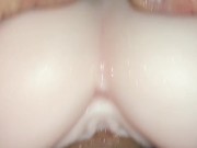 Fuck me silly interactive talking fake pussy toy gets a load of cum sucked up off its back