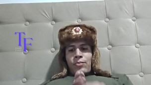 I show my virtual classmate how my huge brunette cock shoots a lot of milk while I masturbate