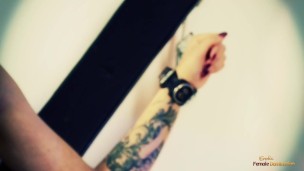 Lesbian tied up bdsm sex with big tits girlfriend