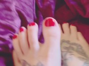 cum on my freshly painted toes 16/16