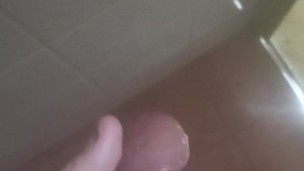 Rubbing my cock in the shower