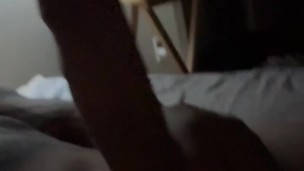 Tatted up man big dick in bed