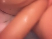 laying down teasing my pussy