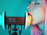 ASMR Close Up Ear Licking 3Dio by Elsa 2/16