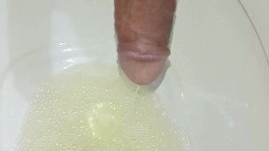 desperate long and pleasant pissing, original sound, closeup