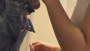 Skinny Mexican teen with white lingerie