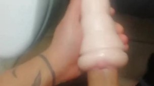 Hard cock fucks pocket pussy