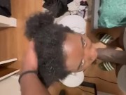 laundry was almost done but I wanted to suck that big black cock