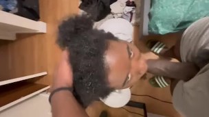 laundry was almost done but I wanted to suck that big black cock