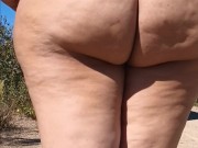 Part 1 of wife flashing ass in mini skirt on public trail