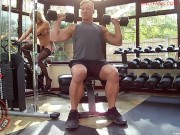 LUKE HARDY - Hot tiny milf fucks husband in home gym 4/16