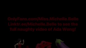 Ada Wong cosplayer rides her huge 11” dildo