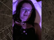 Halloween Hotel Takeover: Hermoine leaves her door open for everyone to watch while fucking her wand