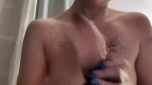 Horny milf tells you how to jerk off while masturbating