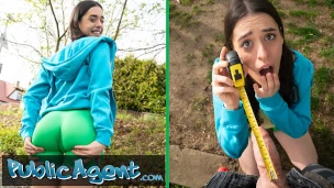 Public Agent She is masturbating in public and in need of a big cock