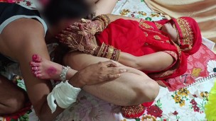 Suhagraat Indian New married cauple first night fucking clear dirty talk