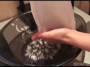 ローションガーゼ手コキで顔射してみた！ 3/16