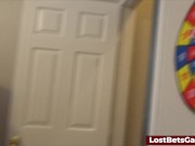 Three good friends playing a strip game together 3/16