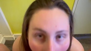 SexyWifeAD Sucks Huge Dick for Cumshot in her Mouth