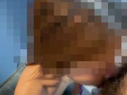 【トイレで中出し】人きたらどうしよう♡声出したらバレちゃう♡トイレでバックで中出しされちゃった♡ 2/16