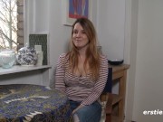 Ersties - Hot Brunette Babe Masturbates with a Dildo in the Kitchen 2/16