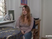 Ersties - Hot Brunette Babe Masturbates with a Dildo in the Kitchen 4/16