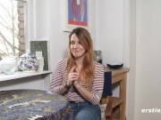 Ersties - Hot Brunette Babe Masturbates with a Dildo in the Kitchen 7/16